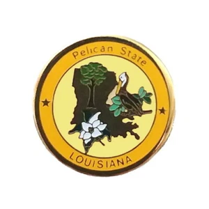 Pin emblema del estado de Louisiana Pins recuerdo de viaje de vacaciones recuerdo VIP - Imagen 1 de 4