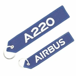 Airbus A220 Embroidered Keyring - Picture 1 of 1