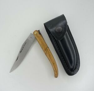 Laguiole Pocket Knife France Wood Handle Old Men Flodings Steel Rare Vintage