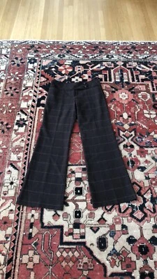 Pantalones acampanados de lana a cuadros Nanette Lepore talla 2 nuevos sin etiquetas Foto 1 de 4