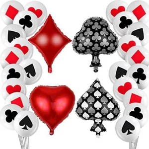 Casino Poker Foil Balloon Set Party Supplies Birthday Party Decoration - Picture 1 of 7