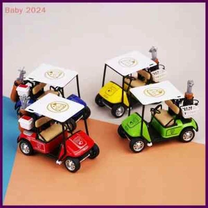 Modellino carrello da golf in lega 1:12; auto estraibile in miniatura per casa delle bambole; bambini fingono - Foto 1 di 28