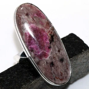 925 Silver Plated Cobalt Calcite Jewellery Ring Handmade Gemstone Size Us 10 GW - Picture 1 of 3