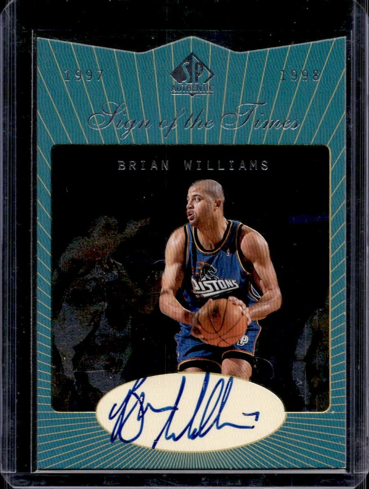 Brian Williams 1997 SP Authentic #BW Sign of the Times Auto "Bison Dele - Image 1 of 2