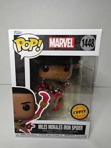 Funko Pop! Marvel Spider Man Miles Morales Iron Spider #1448 CHASE - Picture 1 of 7