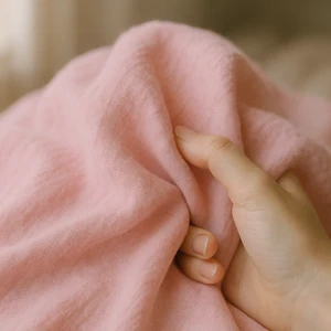 Baby Pink Linen Fabric by the Yard – Elegant for Dresses, Curtains & DIY Crafts - Picture 1 of 10
