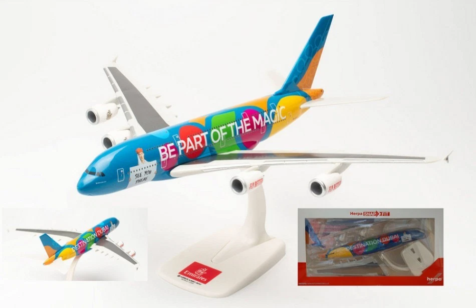 Modellino aerei di linea Herpa AIRBUS A380 EMIRATES modellismo statico - Immagine 1 di 1