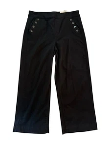 Chicos Neu mit Etikett schwarz Pull-On weites Bein Knöchel Jeans Hose Größe 2,5/Damengröße 14 - Bild 1 von 5