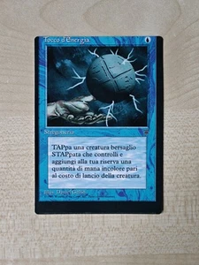 MTG Misprint Energy Tap NFC Italian Legends White Back - Picture 1 of 2
