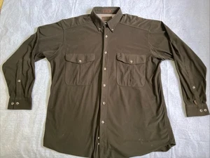 VTG Browning Buck Suede Button Down Shirt Mens Size XL Brown Long Sleeve - Picture 1 of 13