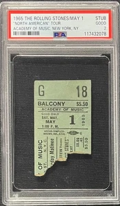 THE ROLLING STONES 1965 TICKET ACADEMY OF MUSIC NEW YORK 5/1/65 DAY SHOW PSA 2 - Picture 1 of 3