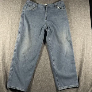 Old Mill Jeans Mens 42x34 Blue Fleece Lined Warm Denim Straight Leg 5-Pocket - Picture 1 of 11