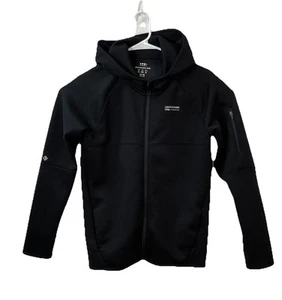 Abercrombie Kids Sz 13/14 YPB Black Full Zip Hoodie Moisture Wicking Sleeve Zip - Picture 1 of 10