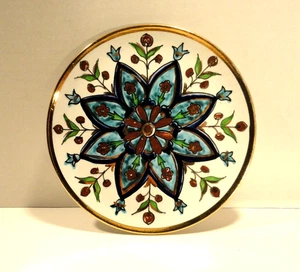 Plato de pared hecho a mano de cerámica griega Kutahia Atenas #501 - Imagen 1 de 2