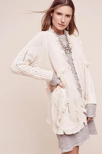 Neu mit Etikett NEU Anthropologie Rima Fransen-Cardigan Rosie Neira Größe SP - Bild 1 von 3