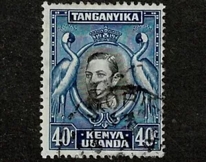 1952 KGVI 40c Black & Blue Perf 13¼x13¾ SG 143 CDS Used Faults Ex My Collection - Picture 1 of 2