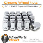 Wheel Nuts (20) 12x1.5 Chrome for Opel Monza 78-86 on Aftermarket Wheels