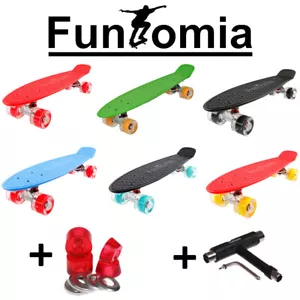 Mini-Board FunTomia LED Rollen Skateboard Cruiser board ABEC-9 + T-Tool + Gummi - Bild 1 von 64