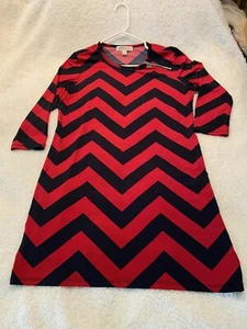 MICHAEL KORS Red/Navy Blue Lightweight dress, NEW NWOT, 95%-Poly 5%-Elastane - Picture 1 of 4