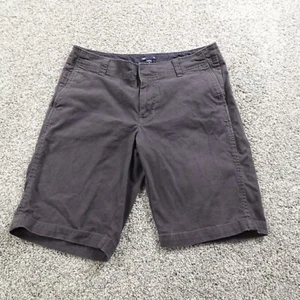 Gap Shorts Womens 10 Blue Khakis Chino Low Rise Flat Front Preppy Stretch Flex - Picture 1 of 10