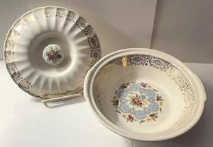 Limoges lyrisch überzogene Gemüse-Servierschüssel ~ 1 KS 384 X GARANTIERT 22K GOLD - Bild 1 von 14