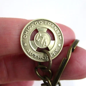 Llavero Moneda CHICAGO - Llavero Llavero Tono Dorado Token Tránsito Vintage Reutilizado - Imagen 1 de 3