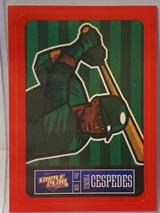 Yoenis Cespedes - 2013 PANINI TRIPLE PLAY - Sticker Insert - #18 - Picture 1 of 2