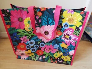 NEW EXTRA LARGE XL Flowers Floral Design SHOPPER SHOPPING BAG Reusable - Picture 1 of 10