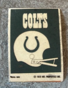1972 Sunbeam Schwiebel Bread Cloth Helmet Football Sticker NFL Baltimore Colts - Picture 1 of 2