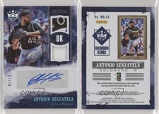 2018 Diamond Kings DK Materials Signatures Holo Blue /10 Antonio Senzatela Auto