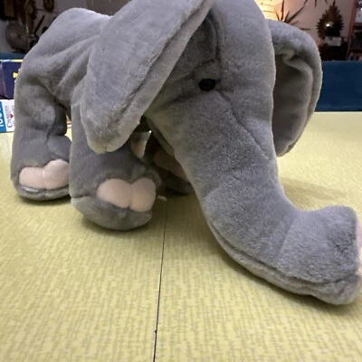 Marioneta de Peluche Russ Elmer Elefante Gris, De Colección, Adorable Clásica N/Sonido 12" Difícil de Encontrar Foto 1 de 4