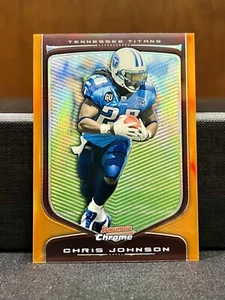 CHRIS JOHNSON  2009 Bowman Chrome ORANGE Refractor #35 Tennessee Titans /25 - Picture 1 of 2