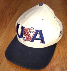 VINTAGE 1999 WBC USA BASEBALL GIRO d' ITALIA ROMA 1999 SNAPBACK HAT M/L - Picture 1 of 6