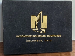 Vintage NATIONWIDE INSURANCE Playing Cards—Black Velvet Box—UNOPENED DECKS - Picture 1 of 12