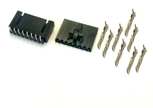 MOLEX SL 2520 2.54 8 pines conector hembra contacto crimpado ángulo recto cabezal 20SET - Imagen 1 de 4