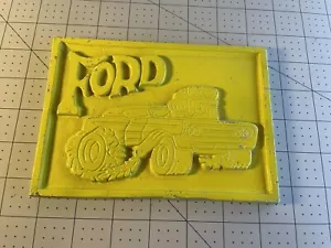 Ford Motors Metal Sign Plaque Vintage Cast Aluminum 60s-70s Retro Rare - Picture 1 of 5
