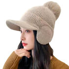 Winter Knitted Hat Thick Warm Outdoor Windproof Cap Ladies Ear Protection Hats