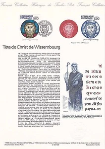 Document Philatélique 1er Jour : 19- 1990 - Tête de Christ de Wissembourg - Picture 1 of 1