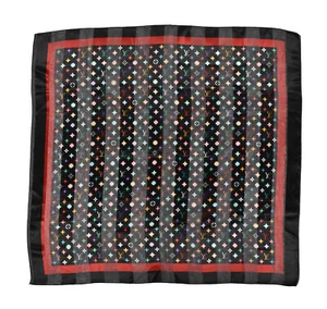 Authentic Louis Vuitton Black Multicolor 38" x 38" Monogram Silk Scarf Rare - Picture 1 of 2