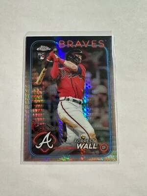 2024 Topps Chrome FORREST WALL #176 Rookie RC Prism Refractor SP ATLANTA BRAVES - Image 1 of 2