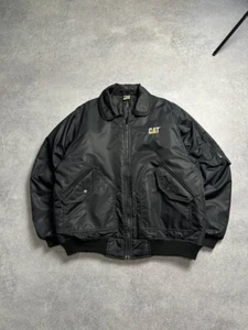 Vintage Caterpillar Bomber Jacket, Size L – Rugged Utility Style with Industrial - Picture 1 of 6