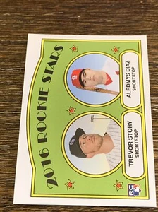 2016 TOPPS THROWBACK THURSDAY #93 TREVOR STORY/644 '72 TOPPS RC MINT - Picture 1 of 2