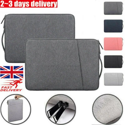 Laptop Sleeve Bag Carry Case Cover Pouch For Macbook Air Pro HP 14-15.6 Inch UK