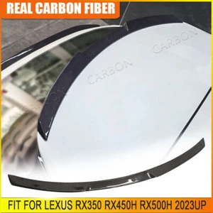 Fits Lexus RX350 350h 2023+ REAL CARBON FIBER Rear Roof Spoiler Window Wing Lid - Picture 1 of 12