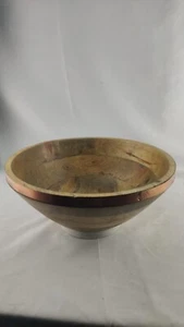 THIRSTYSTONE Mango Wood Salad Bowl 12in - Picture 1 of 5