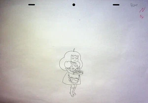Lápiz de producción dibujado a mano Bee and PuppyCat 2013 Frederator Studios #WW - Imagen 1 de 2
