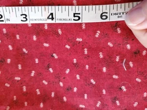 Vintage Sewing Fabric Springs 1.8ydX45" Woven Cotton Brick Red White Pine Bough - Picture 1 of 3