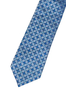Charles Tyrwhitt Silk Neck Tie Ferring Silver Kingfisher Blue Star New Tag - Picture 1 of 7