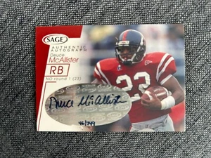 2001 SAGE Auto Red /749 Deuce McAllister #A30 Rookie Auto RC - Picture 1 of 2