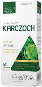 Medica Herbs Artischocken Extrakt 5% Cynarin Leber Kur Unterstützung 60 Kapseln - Bild 1 von 1